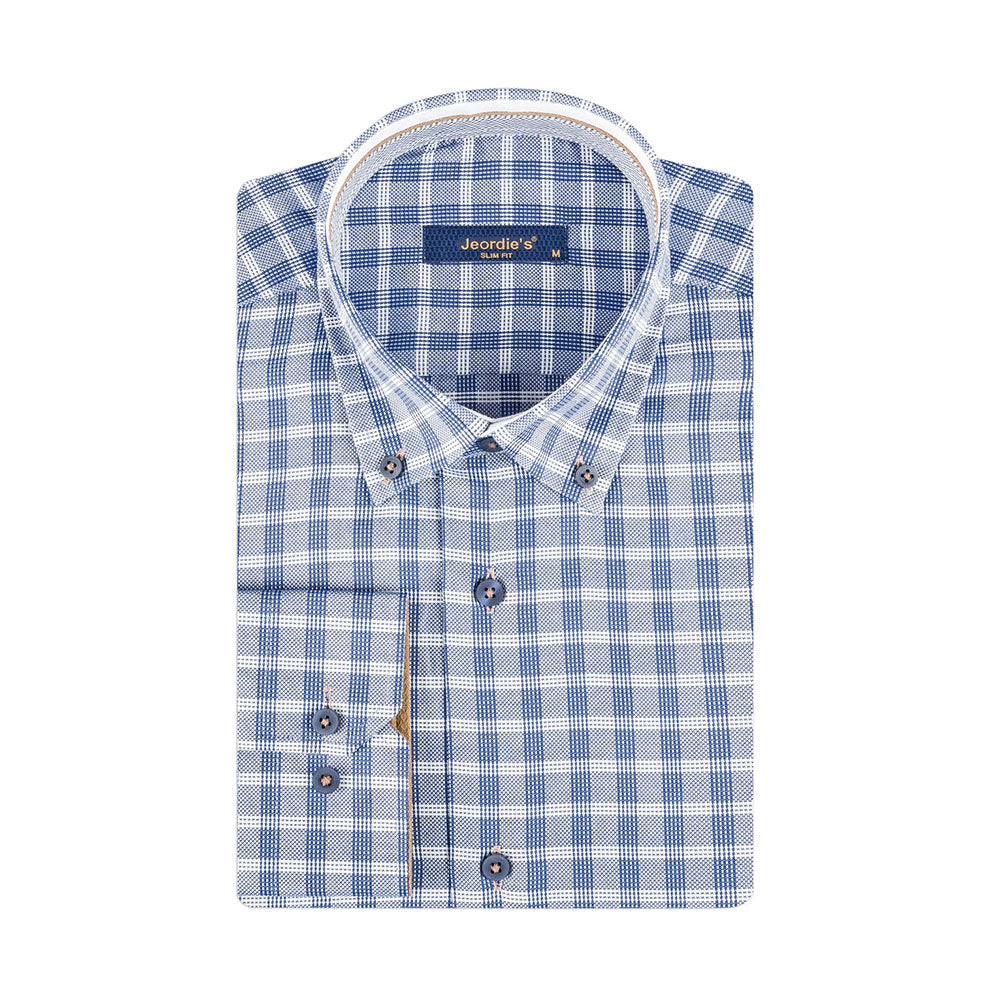 Navy - White Long Sleeve Shirt