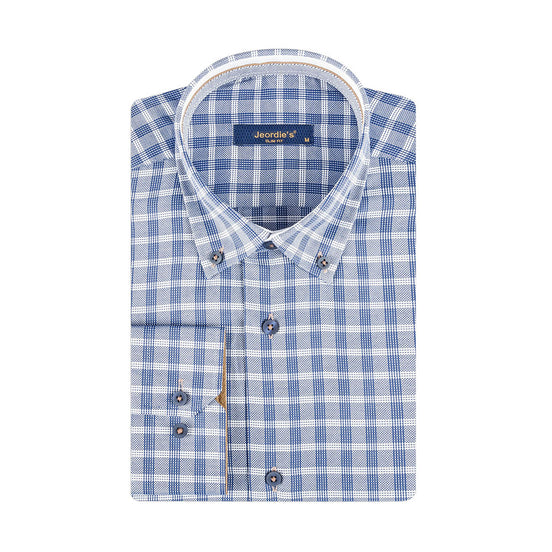 Navy - White Long Sleeve Shirt
