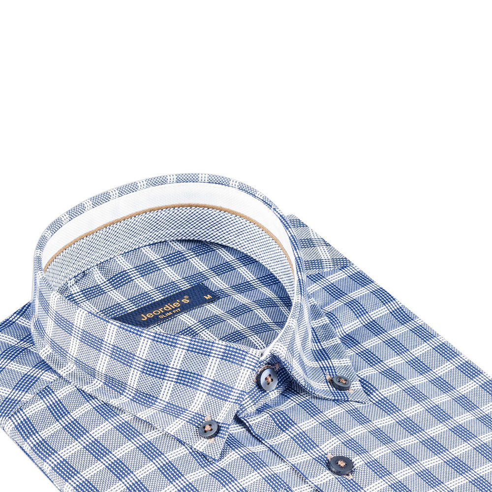 Navy - White Long Sleeve Shirt