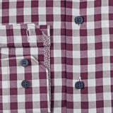 White - Burgundy Long Sleeve Shirt