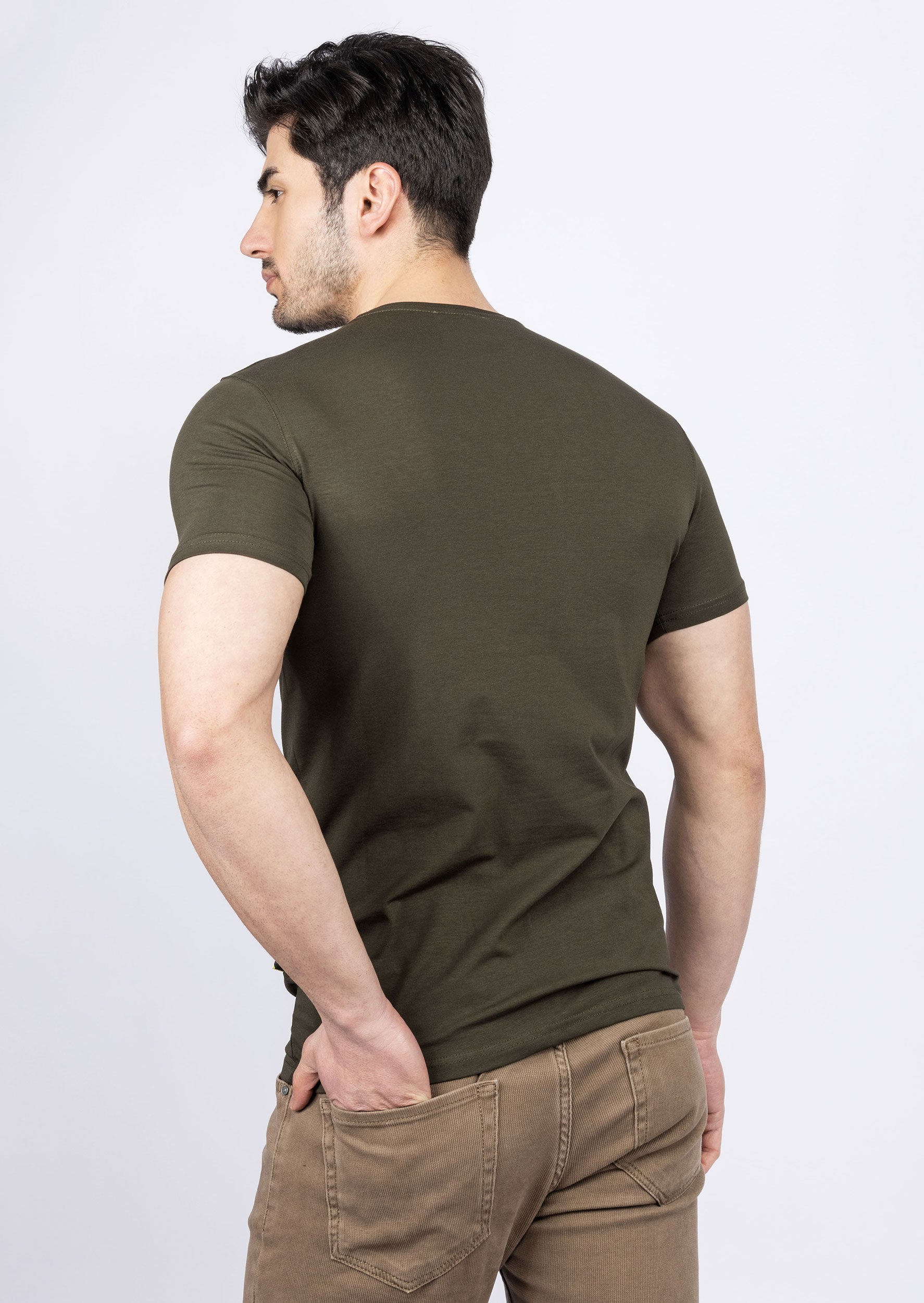 Khaki Crew Neck T-shirt
