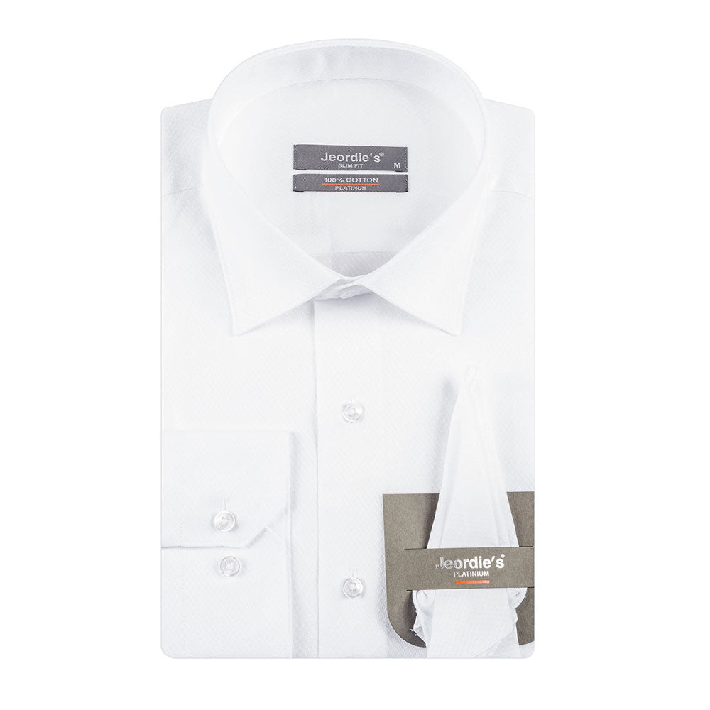 White Armure - 3 Cotton Shirt