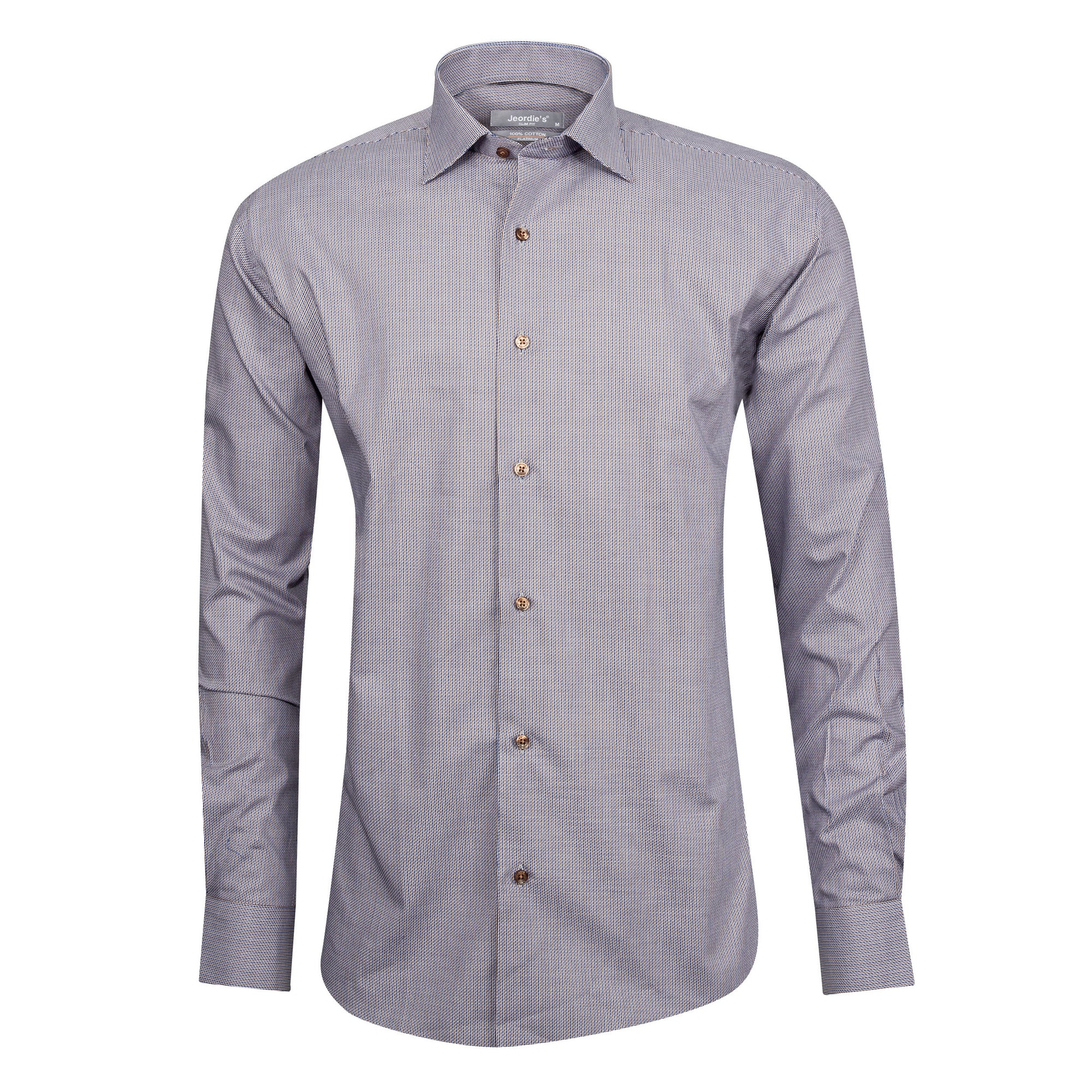 Brown - Blue Cotton Shirt