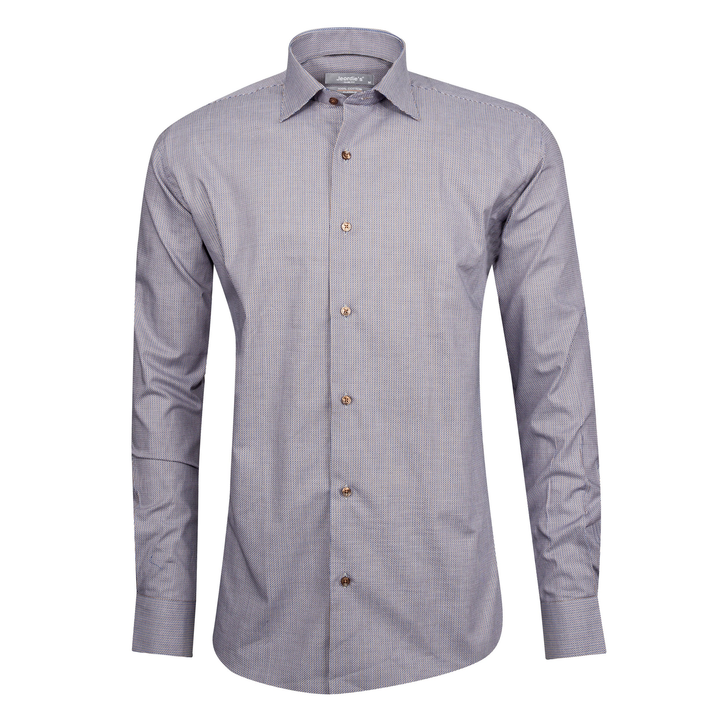 Brown - Blue Cotton Shirt