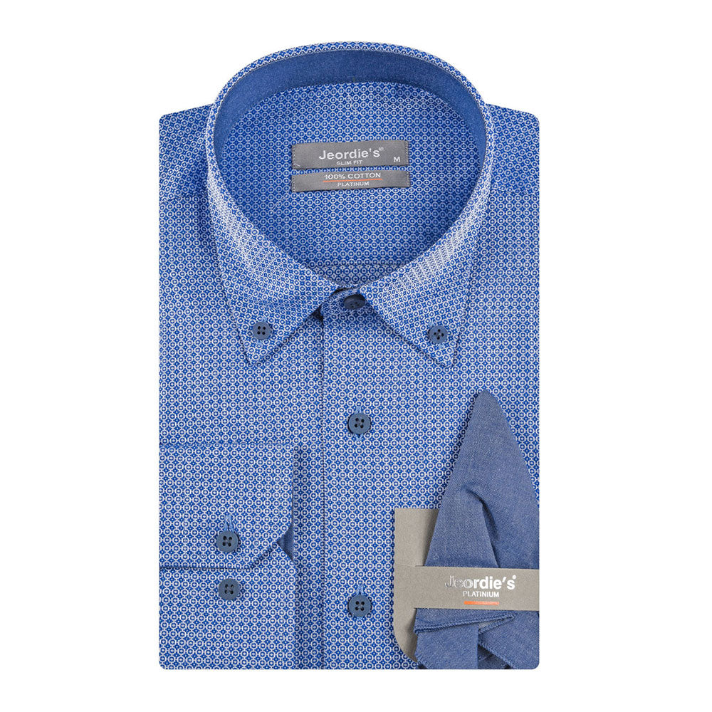 Royal Blue Cotton Shirt