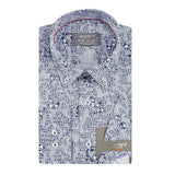White - Navy Cotton Shirt