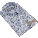 White - Navy Cotton Shirt