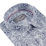 White - Navy Cotton Shirt