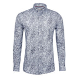 White - Navy Cotton Shirt