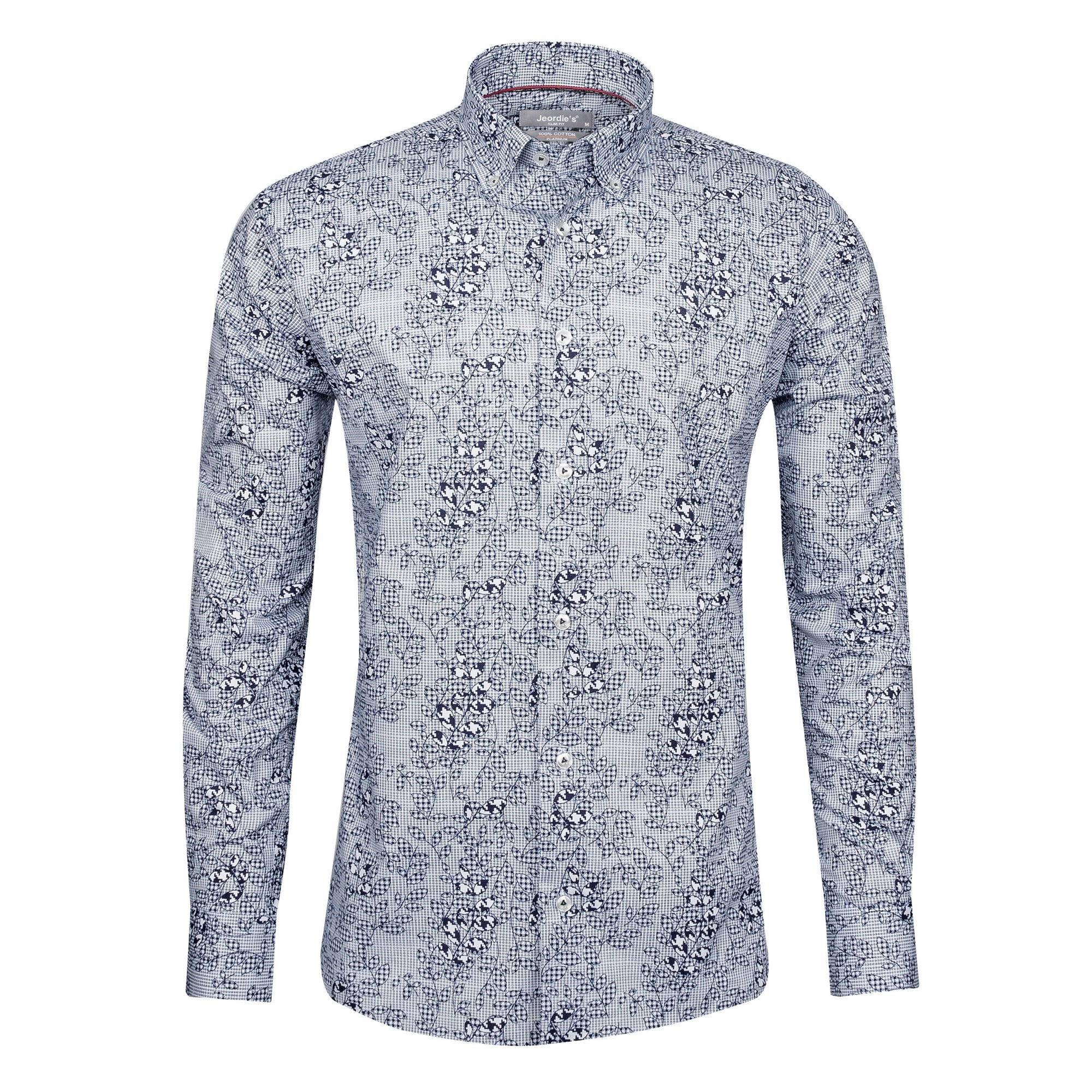 White - Navy Cotton Shirt