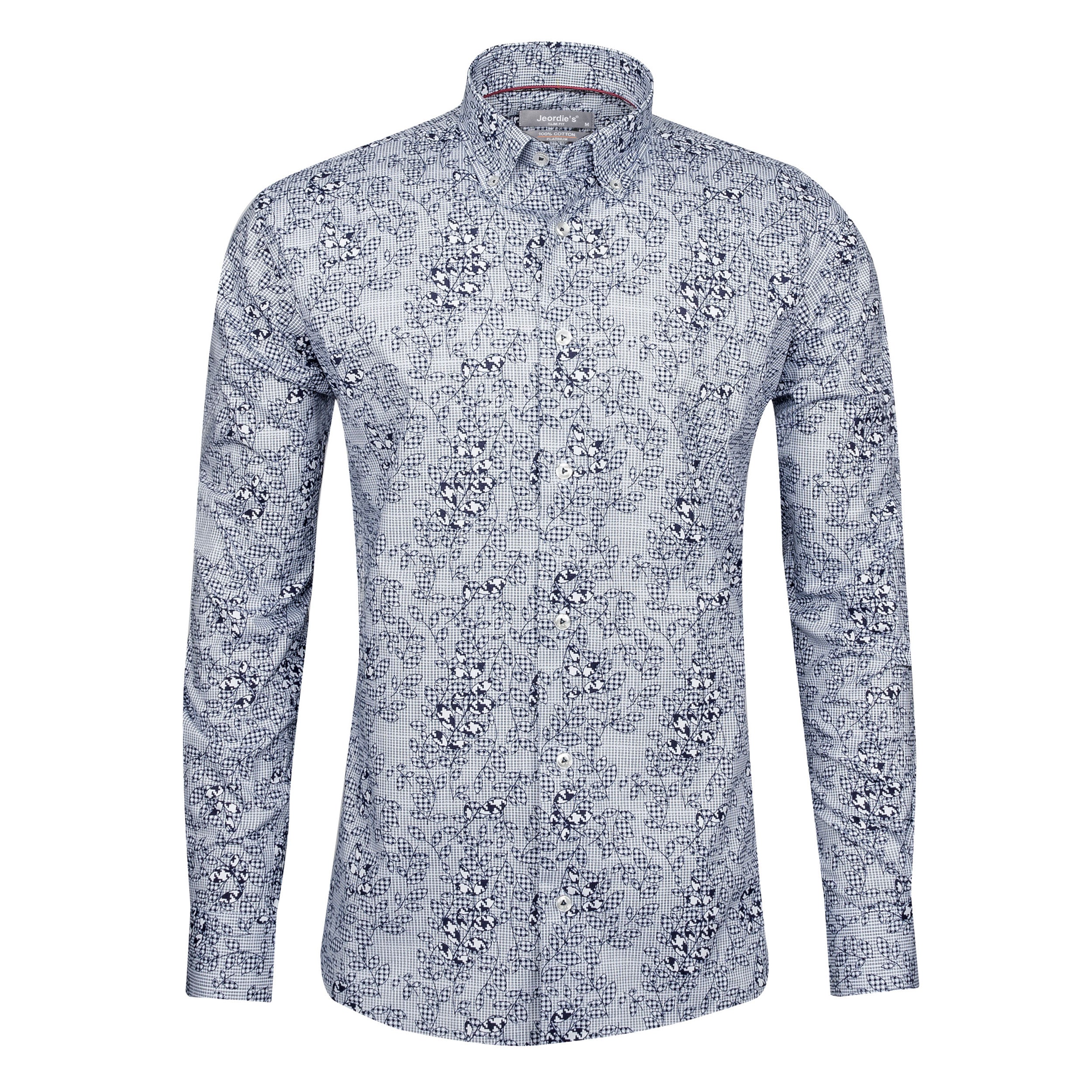 White - Navy Cotton Shirt