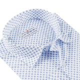 White - Sax Blue Cotton Shirt