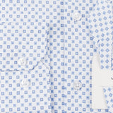 White - Sax Blue Cotton Shirt