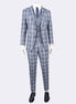 Navy - Burgundy Three-Piece Suit