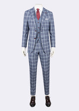 Navy - Red Three-Piece Suit