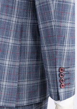 Navy - Red Three-Piece Suit