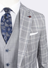 Grey - Navy Three-Piece Suit