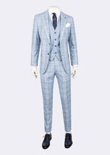 Blue - Sax Blue Three-Piece Suit