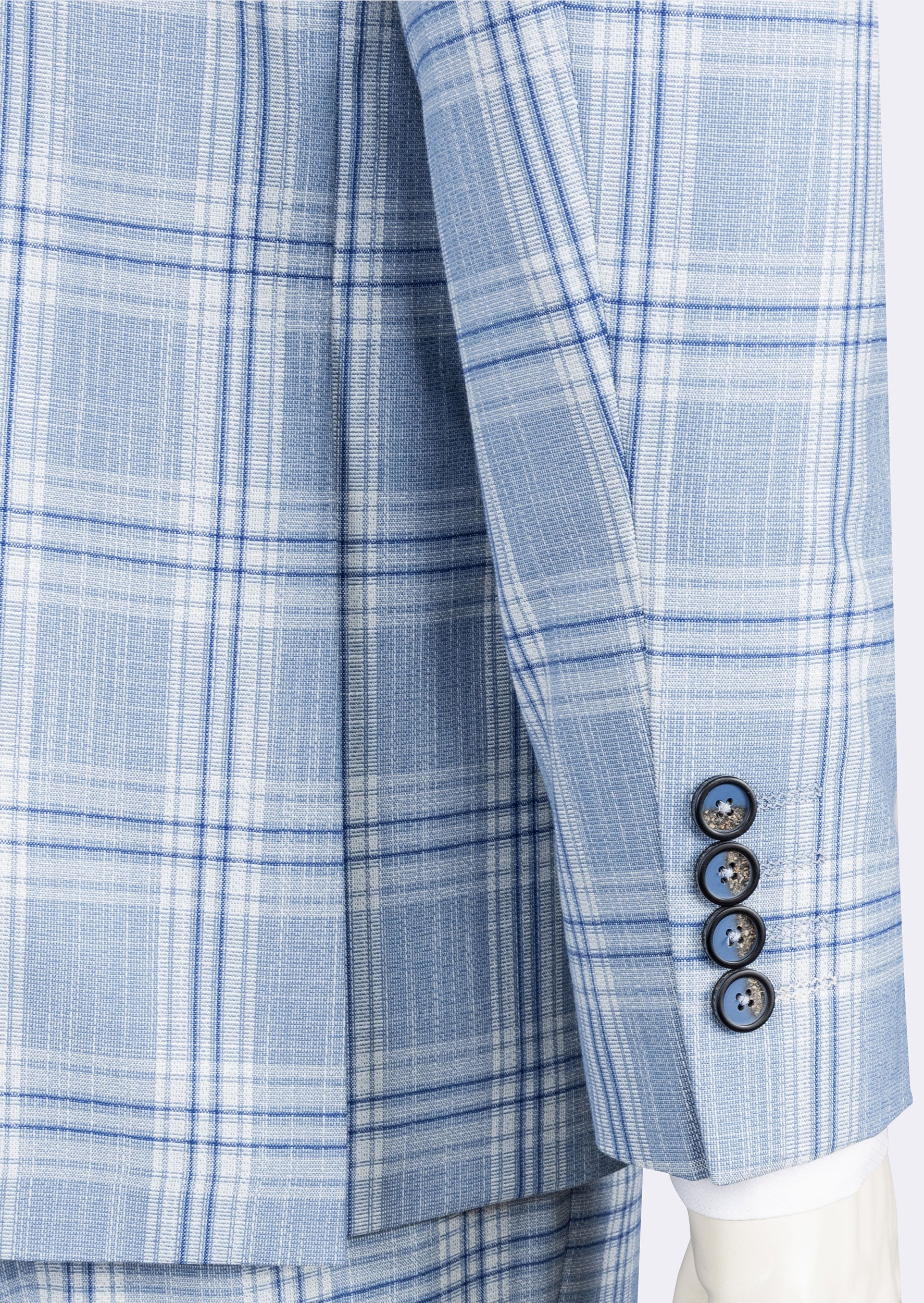 Blue - Sax Blue Three-Piece Suit