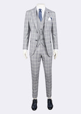 Grey - Blue Three-Piece Suit