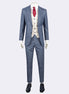 Light Navy Three-Piece Suit