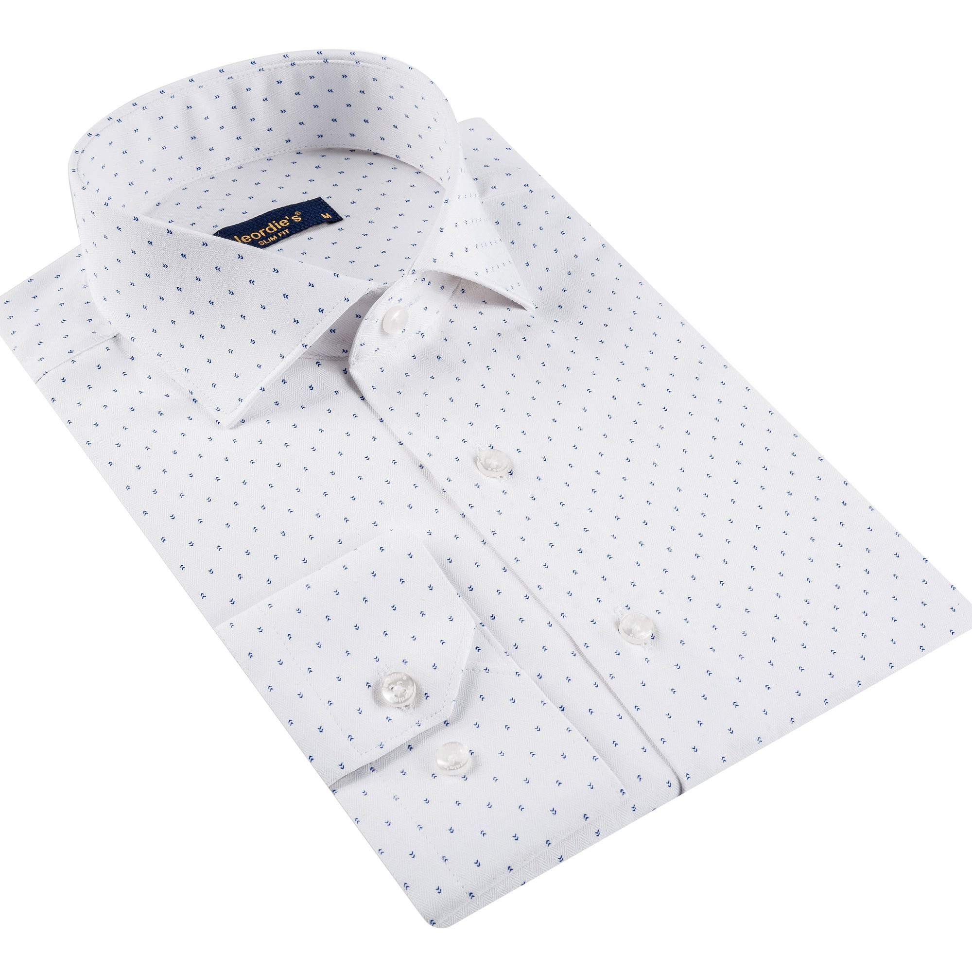 White - Sax Blue Long Sleeve Shirt