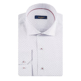 White - Burgundy Long Sleeve Shirt