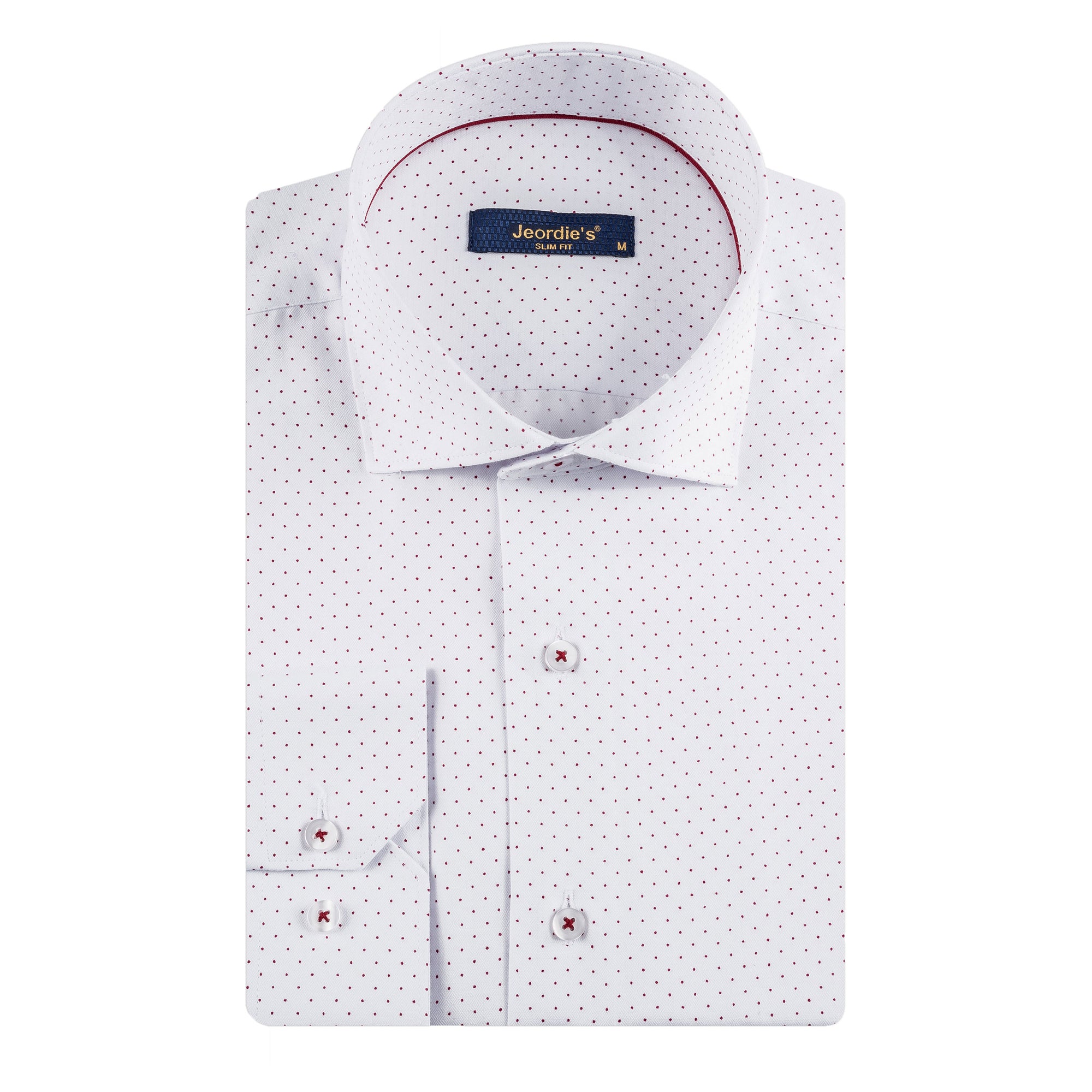 White - Burgundy Long Sleeve Shirt