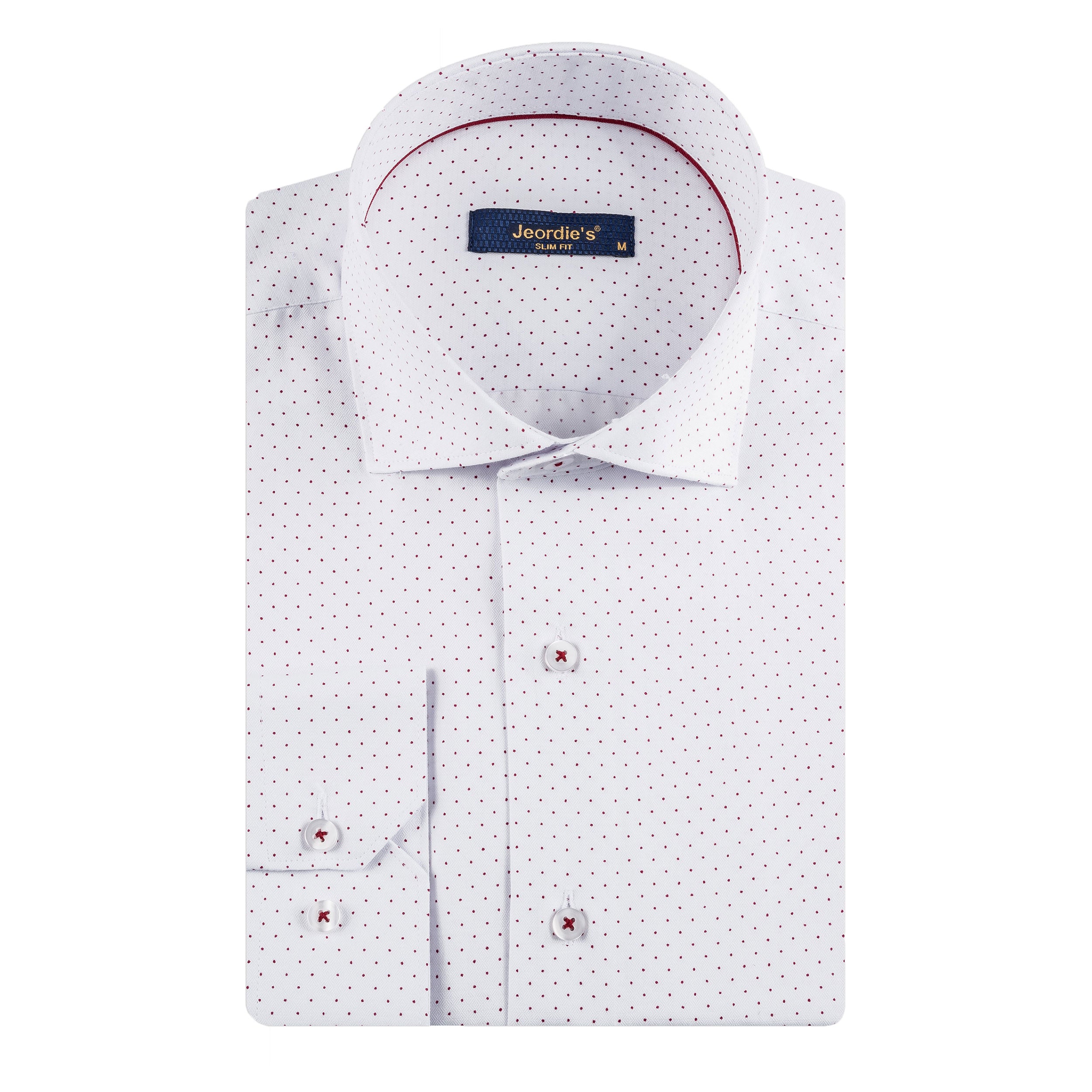 White - Burgundy Long Sleeve Shirt