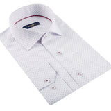 White - Burgundy Long Sleeve Shirt