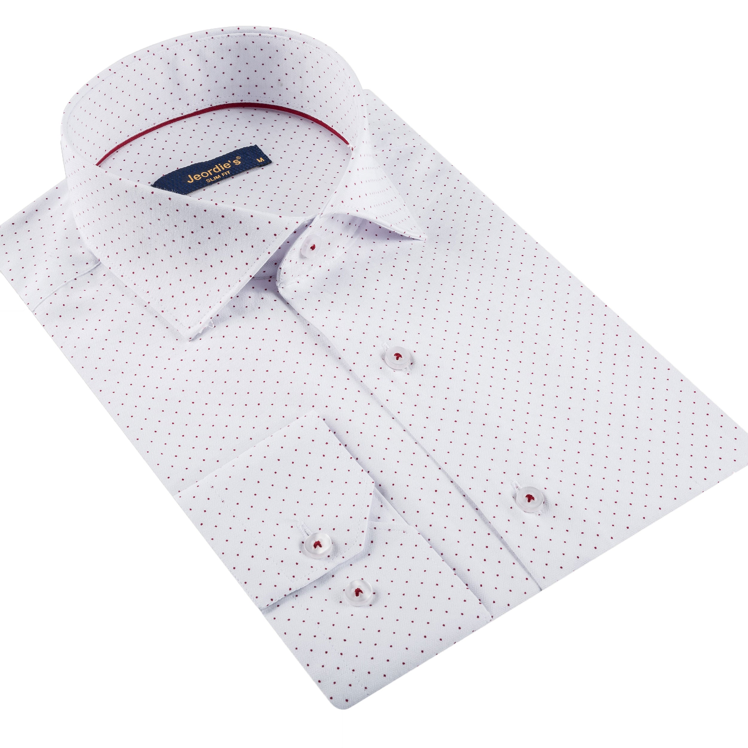 White - Burgundy Long Sleeve Shirt