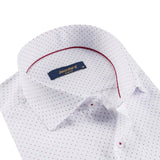 White - Burgundy Long Sleeve Shirt