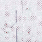 White - Burgundy Long Sleeve Shirt