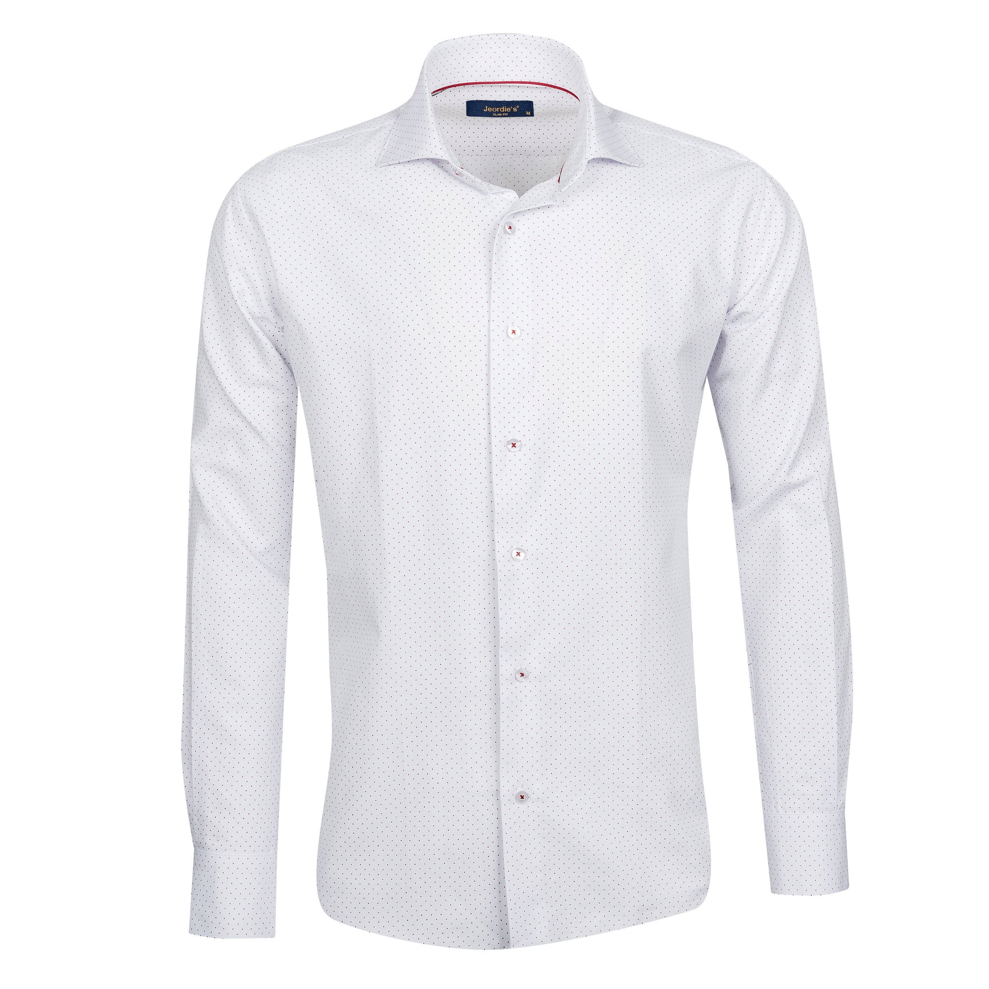 White - Burgundy Long Sleeve Shirt