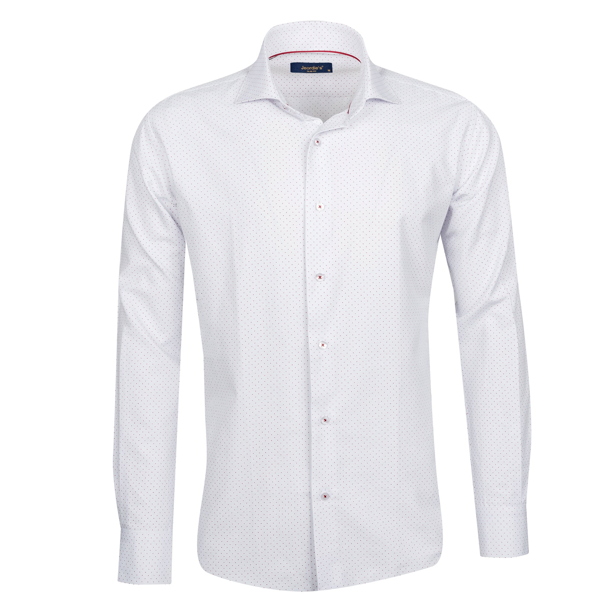 White - Burgundy Long Sleeve Shirt