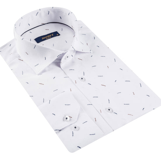 White - Navy Long Sleeve Shirt