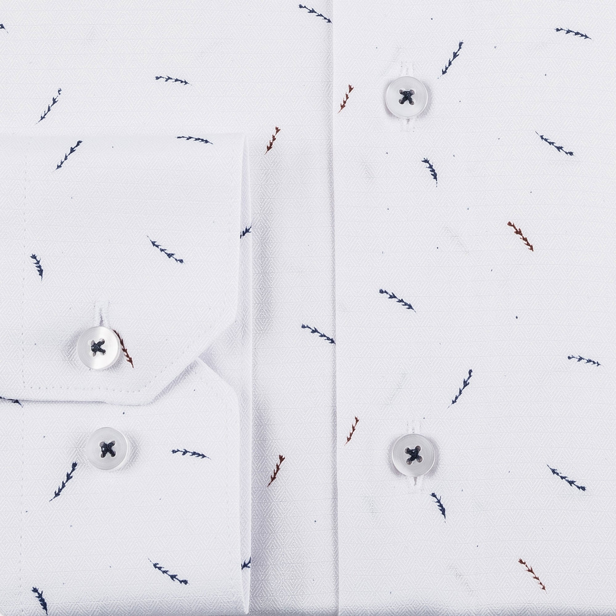 White - Navy Long Sleeve Shirt