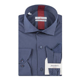 Navy - White Cotton Shirt