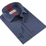 Navy - White Cotton Shirt