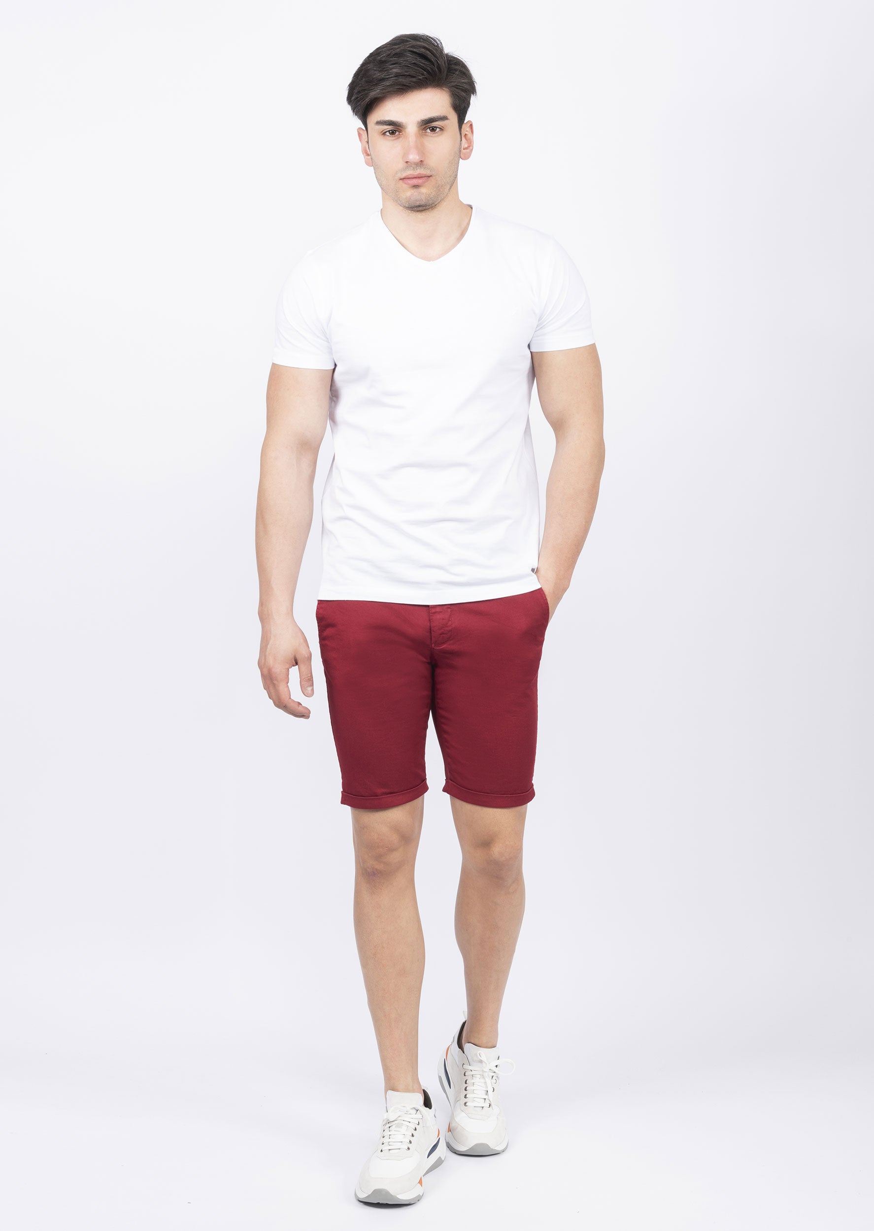 Burgundy Bermuda Short