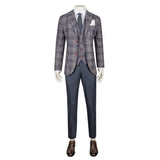 Navy - Beige Three-Piece Suit