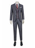 Anthracite - Burgundy Three-Piece Suit