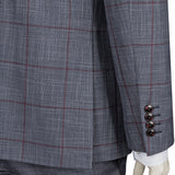 Anthracite - Burgundy Three-Piece Suit