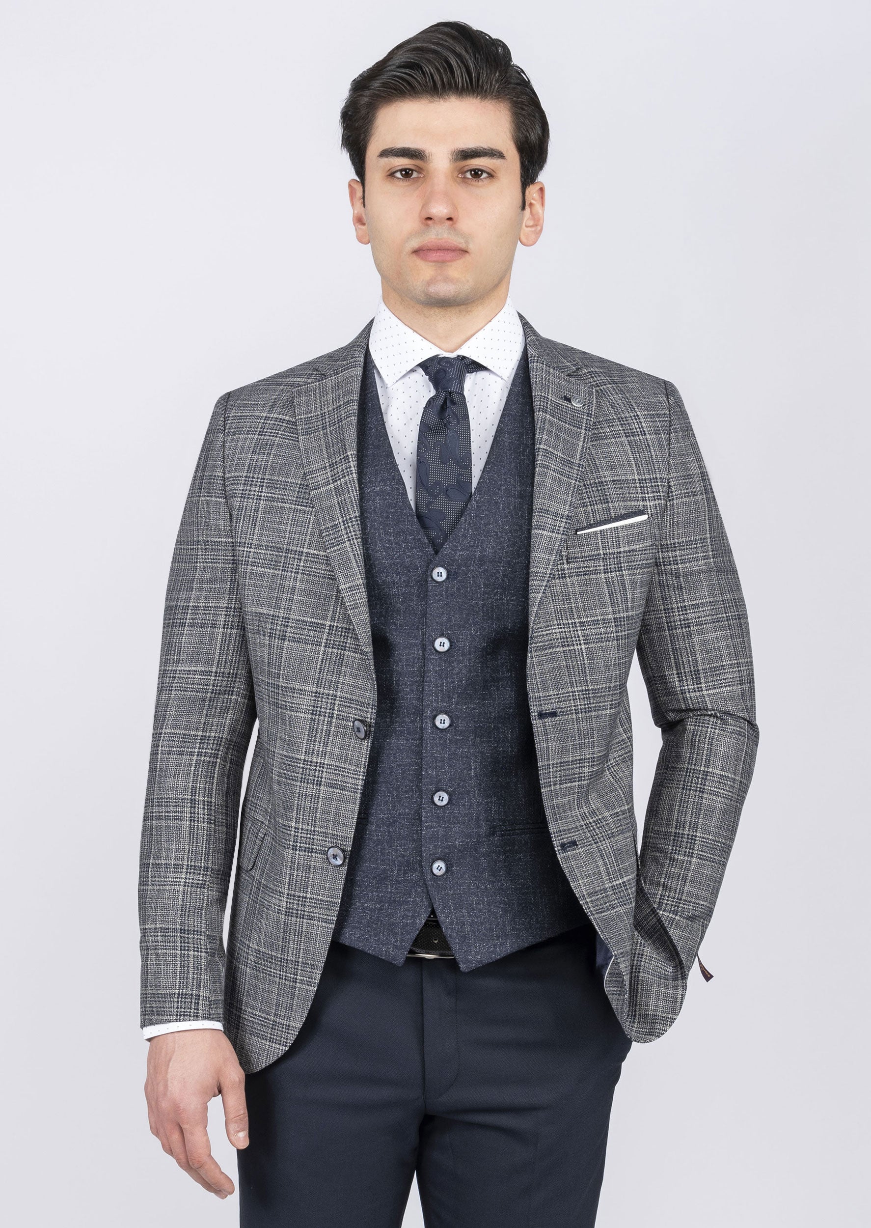 Navy Three-Piece Suit