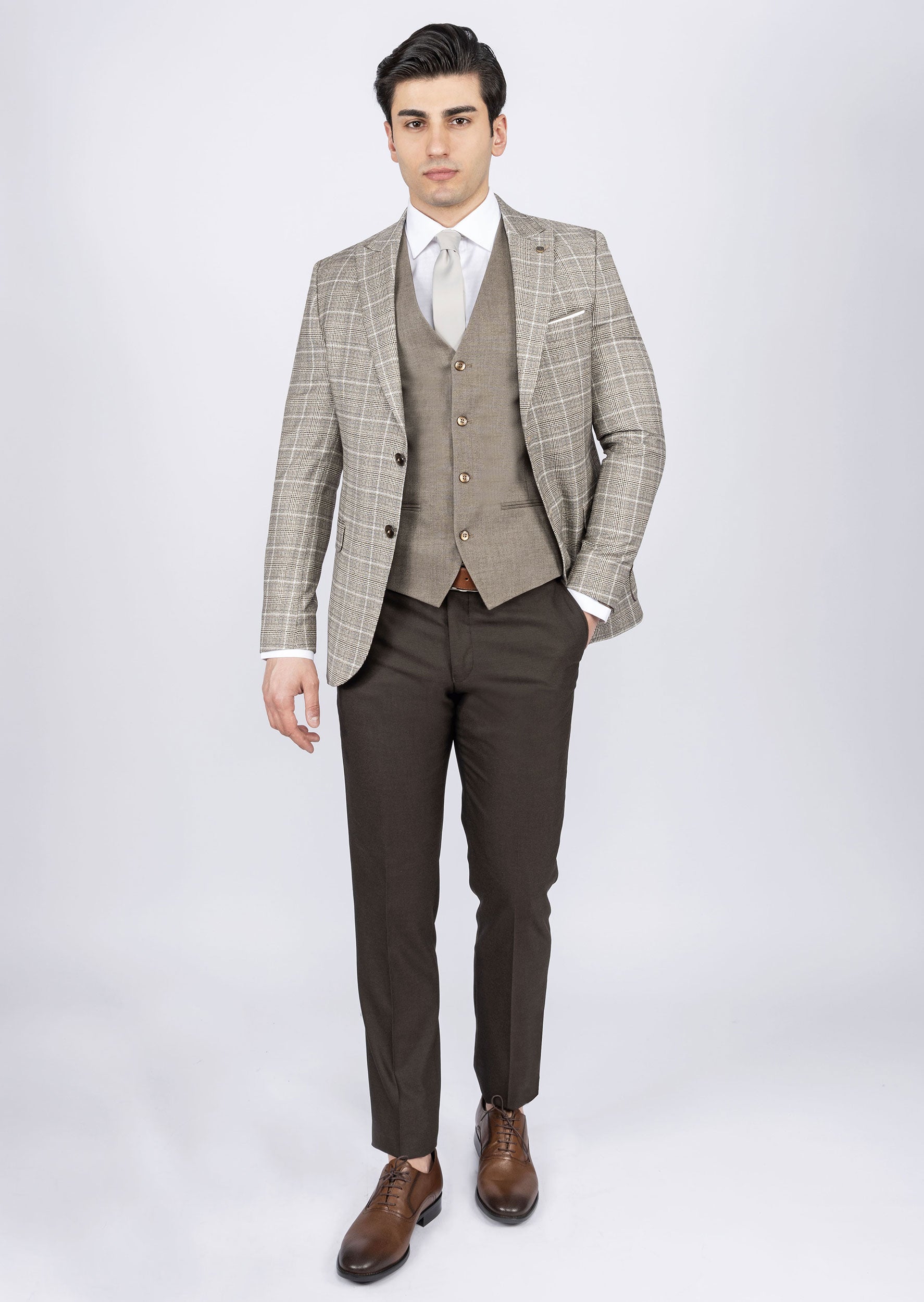 Brown Three-Piece Suit