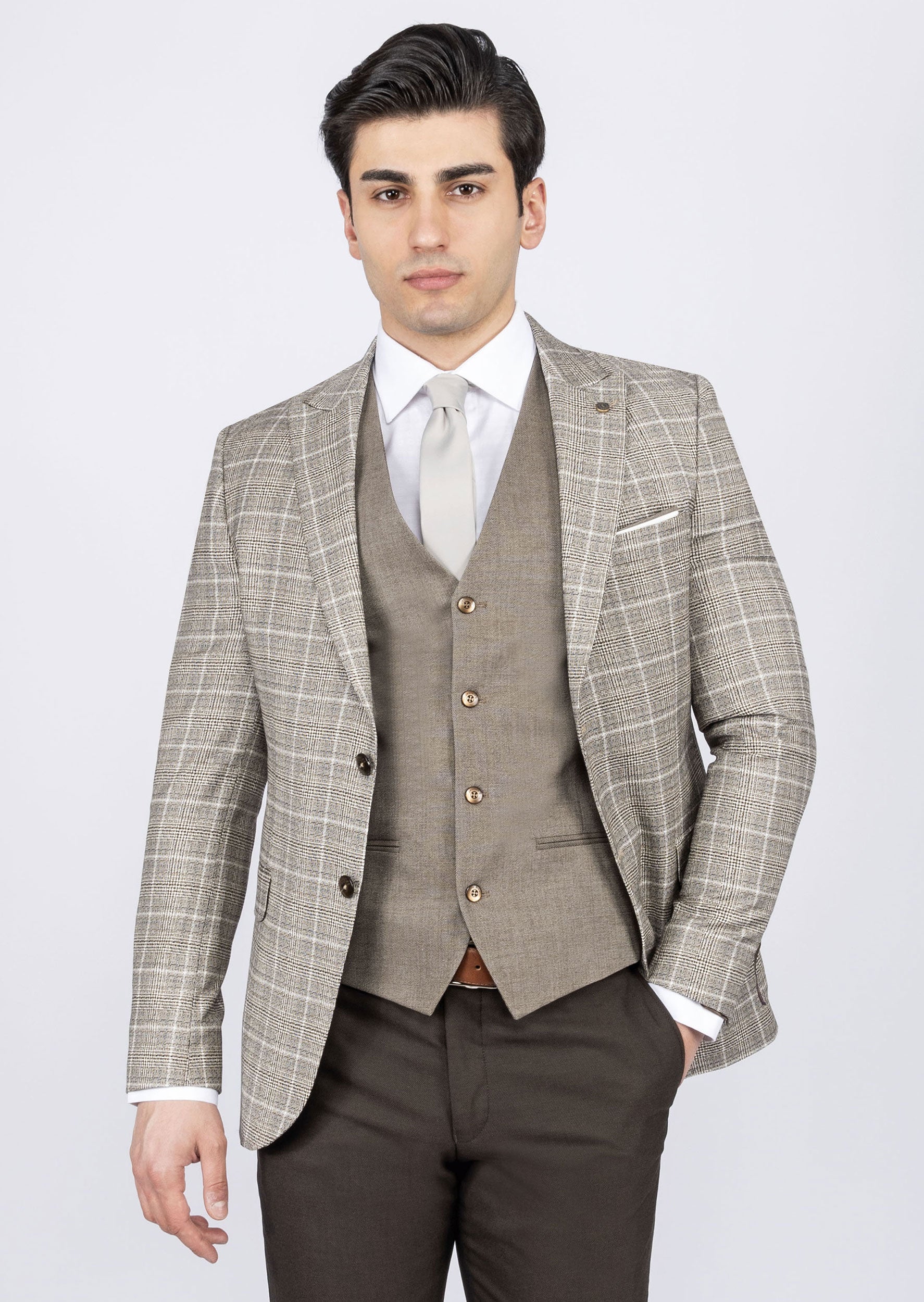 Brown Three-Piece Suit