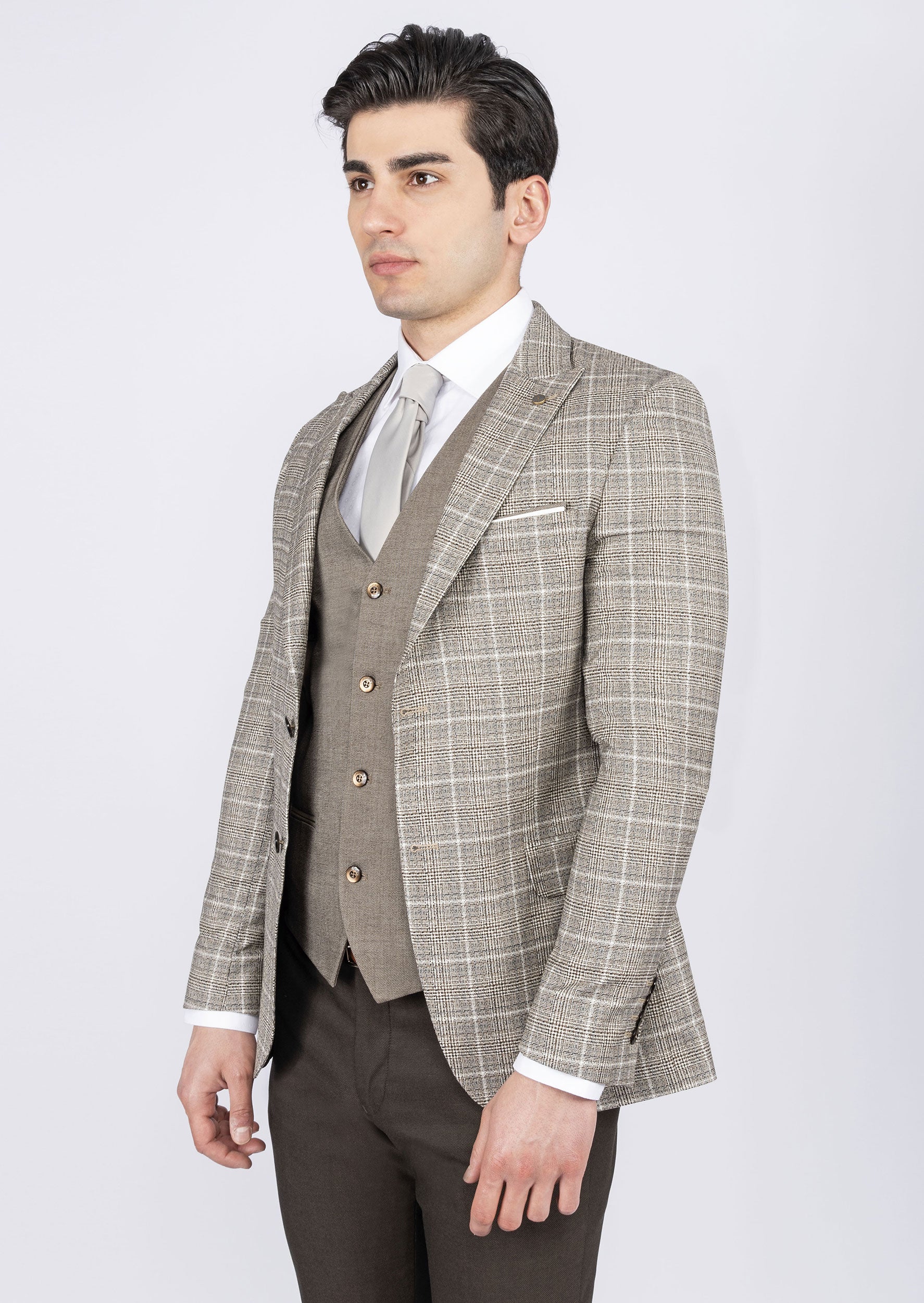 Brown Three-Piece Suit