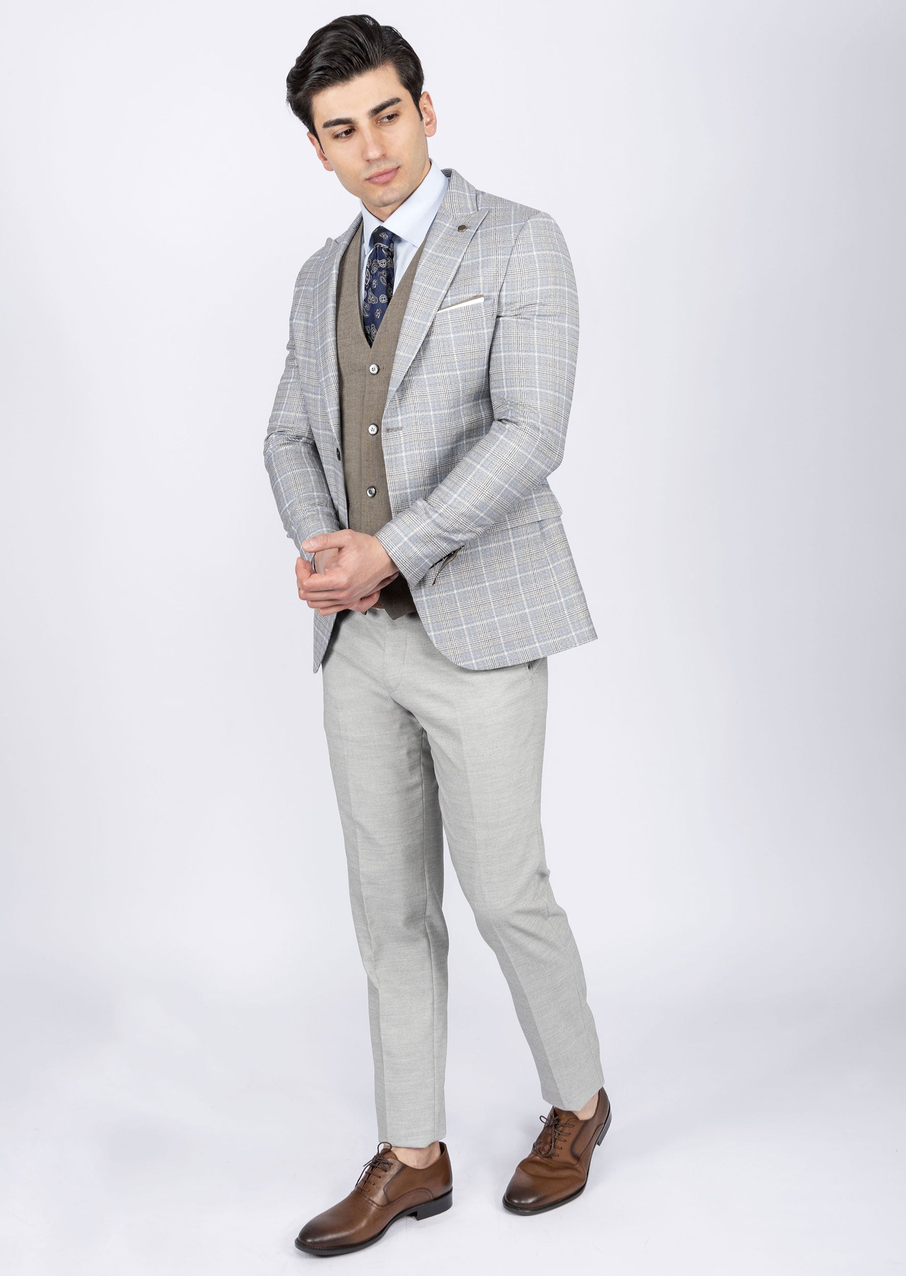 Light Blue Three-Piece Suit