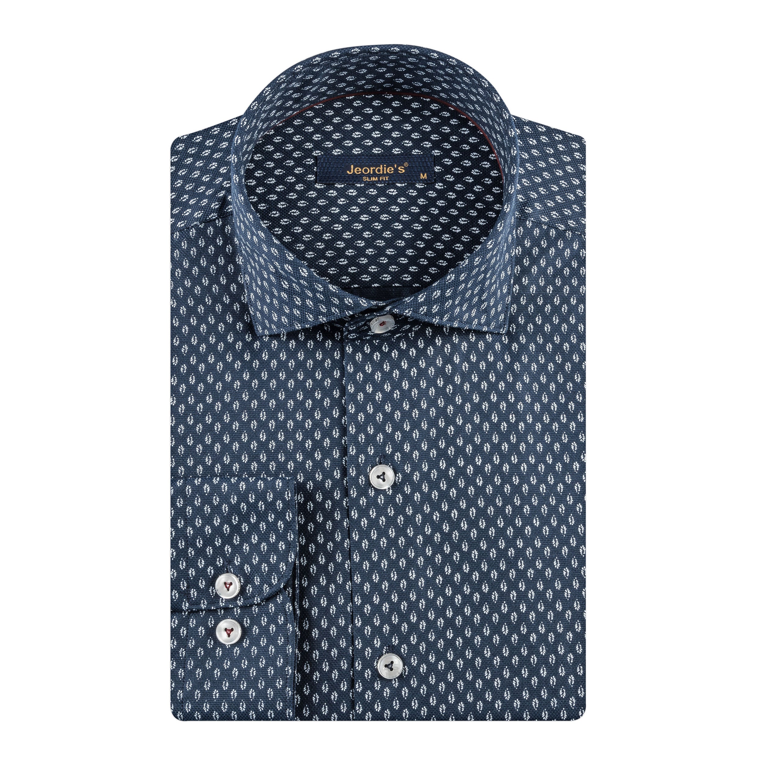Navy - White Long Sleeve Shirt