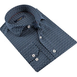 Navy - White Long Sleeve Shirt